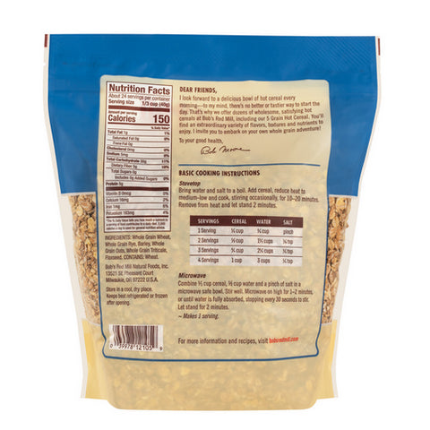Bobs Red Mill, 5 Grain Hot Cereal, 34 Oz (Case Of 4)