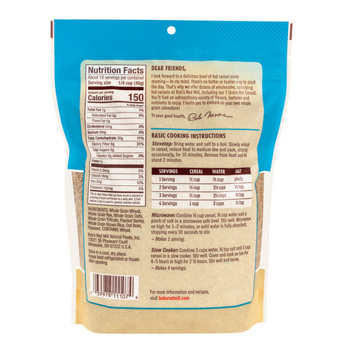 Bobs Red Mill, Whole Grain 7 Grain Hot Cereal, 25 Oz (Case Of 4)
