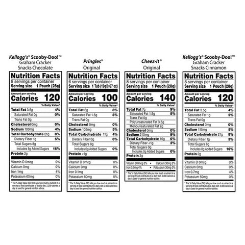 Keebler, Pringles Original Potato Crisps Scooby Doo Cinnamon Graham Crackers Scooby Doo Chocolate Crackers Sw, 28 Oz (Case Of 4)