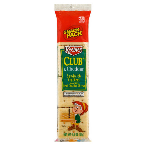 Keebler, Sandwich Crackers Club And Cheddar, 1.8 Oz (Case Of 144)