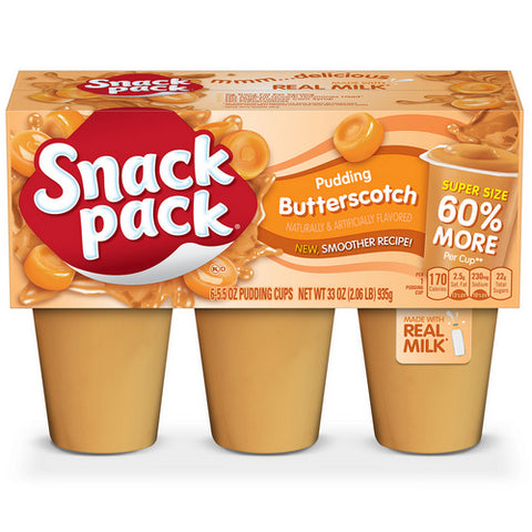 Snack Pak, Butterscotch Pudding Super, 33 Oz (Case Of 8)