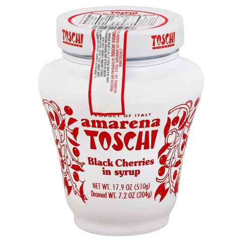 Toschi, Black Cherries In Syrup, 18 Oz (Case Of 6)