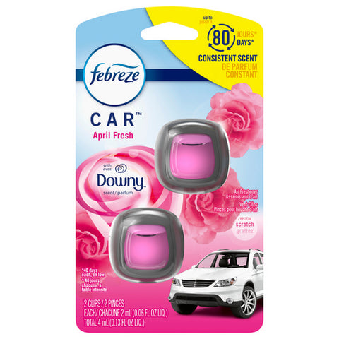 Febreze, Car Air Freshener Vent Clip Downy April Fresh Scent Car Vent Clip, .13 Oz (Case Of 8)