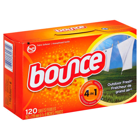Bounce, Fabric Softener Outdoor Fresh, 120 Count (Case Of 6)