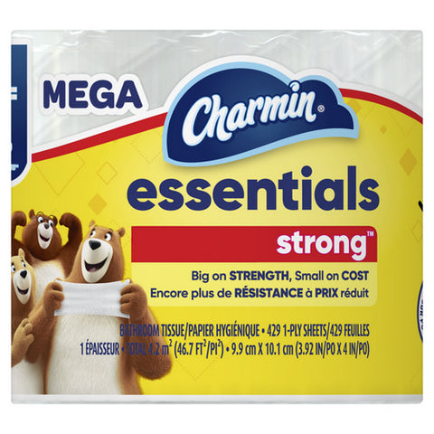 Charmin, Essentials Strong Toilet Paper Mega Roll, 46.7Sf (Case Of 36)