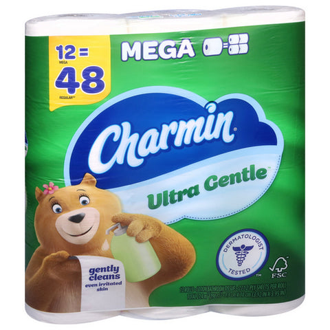 Charmin, Ultra Gentle Bathroom Tissue Roll Unscented, 298Sf (Case Of 4)
