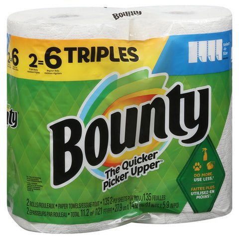 Bounty, Quicker Picker Upper Select-A-size Paper Towels, 121 Sf (Case Of 6)