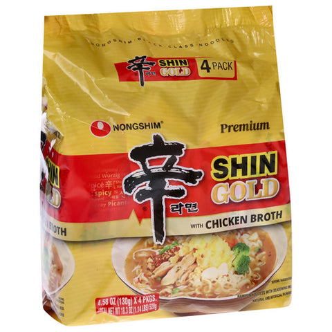 Nongshim, Premium Shin Gold With Chicken Broth Noodles, 18.3 Oz (Case Of 4)