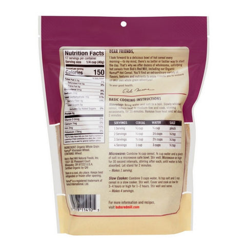 Bobs Red Mill, Organic Kamut Hot Cereal, 24 Oz (Case Of 4)
