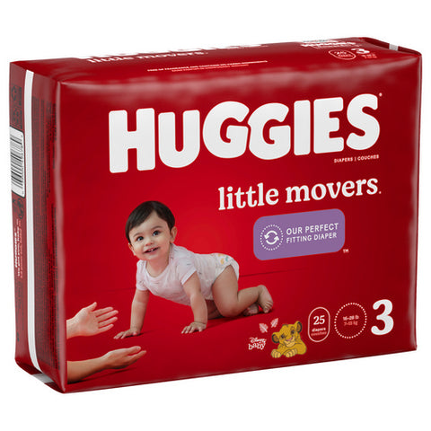 Huggies, Little Movers Baby Diapers Size 3, 25 Count (Case Of 4)