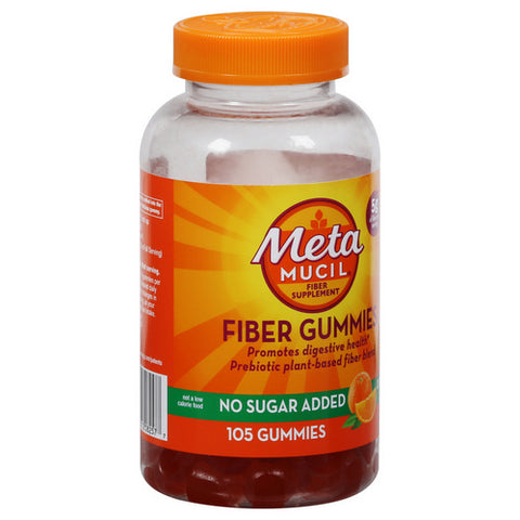 Metamucil, Fiber Gummies With Orange Flavor, 105 Count (Case Of 3)