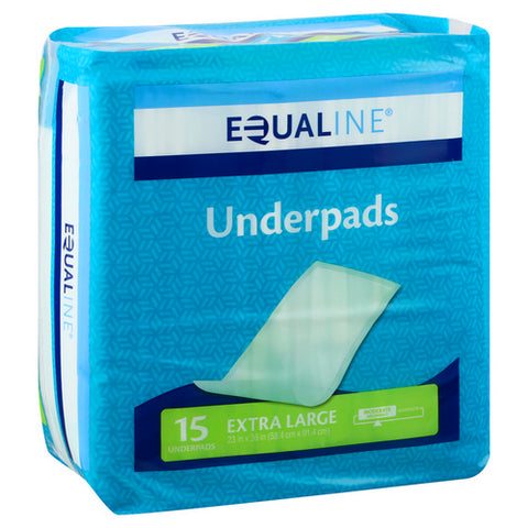 Equaline, Extra Large Moderate Absorbency Underpads, 15 Count (Case Of 8)