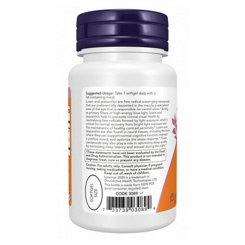 Now Foods, Lutein And Zeaxanthin, 120 Softgels Now Foods