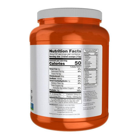 Now Foods, Barley Rice Protein Powder Unflavored, 1.5 Lbs Now Foods