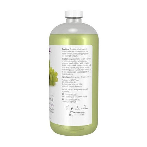 Now Foods, Grapeseed Oil, 32 Oz Now Foods