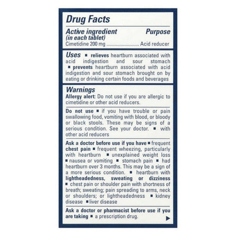 Tagamet, Hb 200 Cimetidine Acid Reducer Tablets, 200 Mg, 70 Count Tagamet