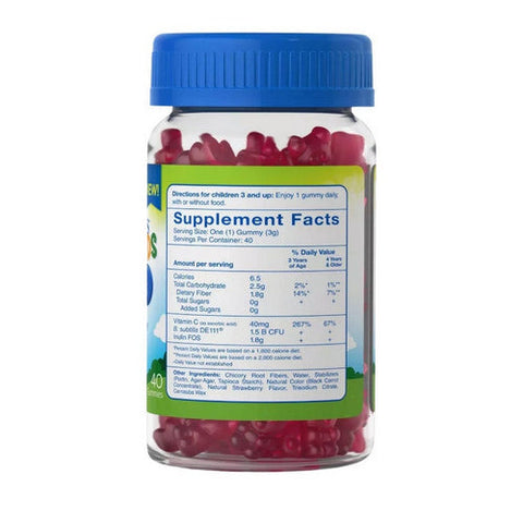 Trubiotics, Kids Digestive + Immune Health Gummies Strawberry, 40 Count Trubiotics