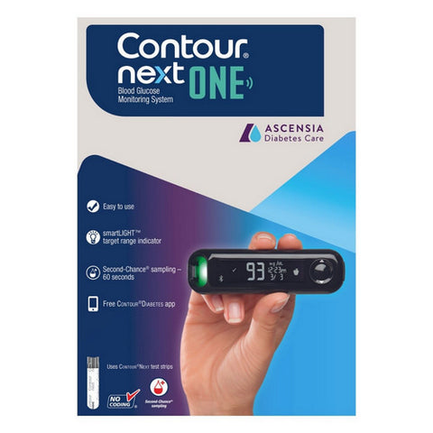 One Bluetooth Monitoring System Ascensia Diabetes Care 1 Count by Contour