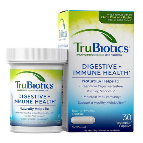 Daily Probiotic Digestive + Immune Health 30 Veg Caps by Trubiotics