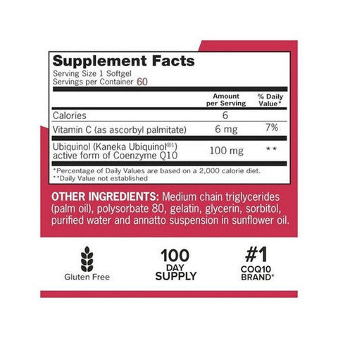 Qunol, Mega CoQ10 Natural Ubiquinol Softgels, 60 Count Qunol