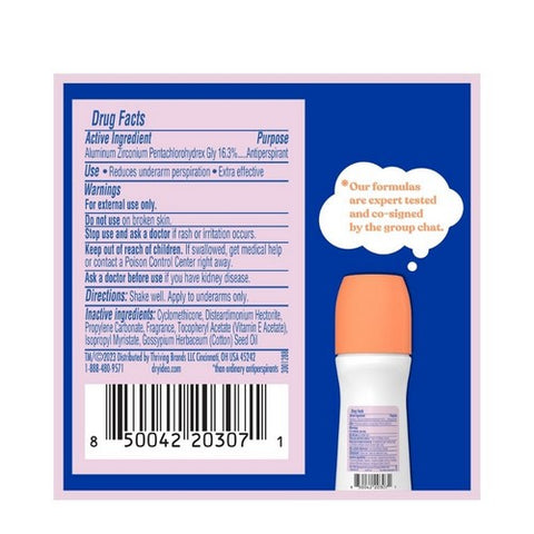 Dry Idea, Dry Idea Antiperspirant Roll On, 3.25 Oz Dry Idea