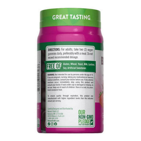 Nature's Truth, Beet Root + Naturally Occurring Nitrates Gummies Natural Strawberry, 60 Count Nature's Truth