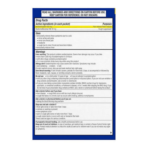 Theraflu, Severe Cold Relief Packets Daytime Formula Berry Burst, 6 Count Theraflu