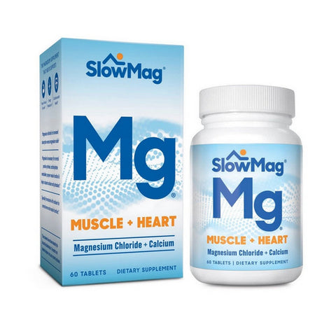 Magnesium Muscle + Heart Magnesium Chloride Plus Calcium 60 Tabs by Slow Magnesium