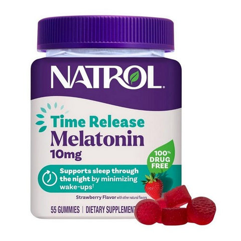 Natrol, Melatonin Gummies Time Release Sleep Gummies, 10 Mg, 55 Count