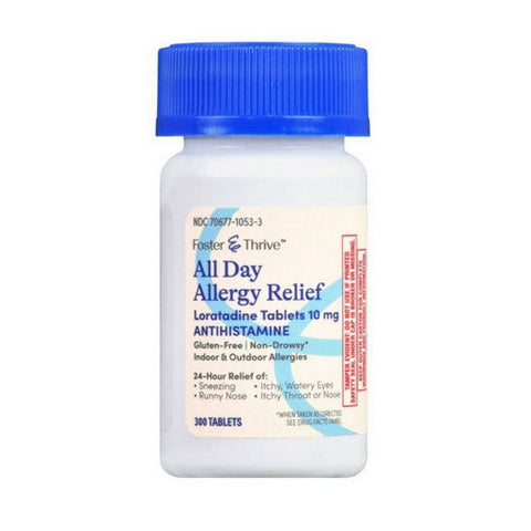Foster And Thrive, Allergy Relief Loratadine, 10 Mg, 300 Tabs Foster And Thrive