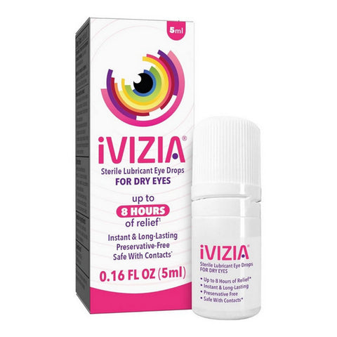Sterile Lubricant Eye Drops For Dry Eyes 0.16 Oz by Ivizia