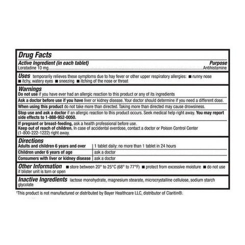 Health A2Z, Allergy Relief Loratadine, 10 Mg, 5 Tabs Health A2Z