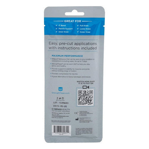 StrengthTape, Strength Tape Kinesiology Tape Knee, 1 Count StrengthTape