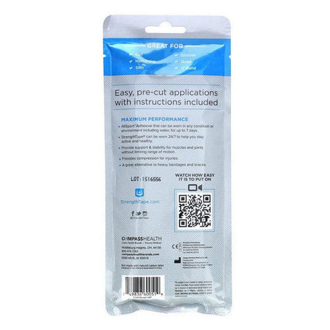 StrengthTape, Kinesiology Calf & Quad Taping Kit Blue, 1 Count StrengthTape