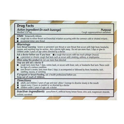 Fisherman's Friend, Cough Lozenges Sugar Free Honey Lemon, 40 Count Fisherman's Friend