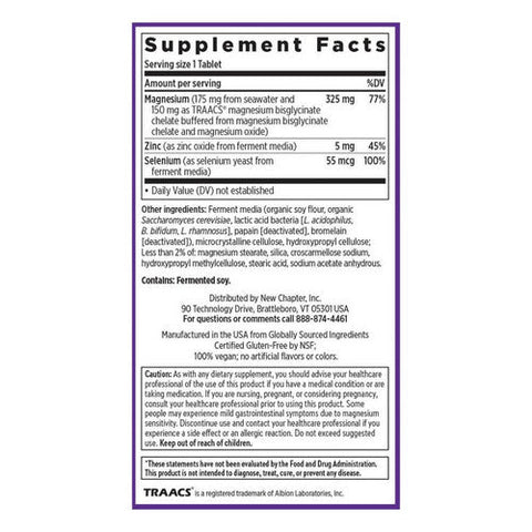 New Chapter, Magnesium Plus Selenium And Zinc, 1 Oz New Chapter