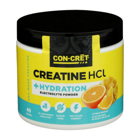 Creatine HCl Plus Hydration Citrus Mango 6.8 Oz by Con-Cret