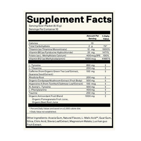 Blueshift Nutrition, Drink Mix Energy Focus Berry, 2.87 Oz Blueshift Nutrition