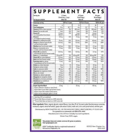 New Chapter, Liquid Multivitamin Wild Berry Flavor, 30 Oz New Chapter