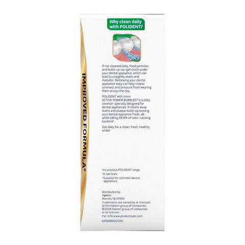 Polident, Overnight Whitening Antibacterial Dental Appliance Cleanser Tablets, 60 Tabs Polident