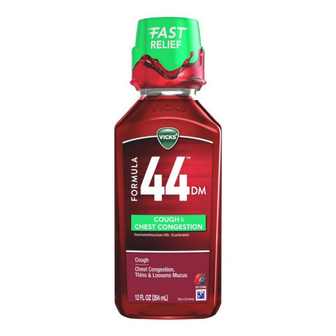 Vicks Formula 44 Cough Suppressant Liquid Berry 12 Oz by Gillette