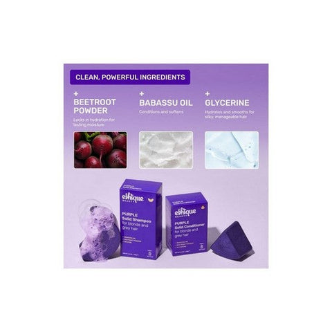 Ethique, Purple Solid Conditioner Bar For Blonde And Grey Hair, 2.1 Oz Ethique