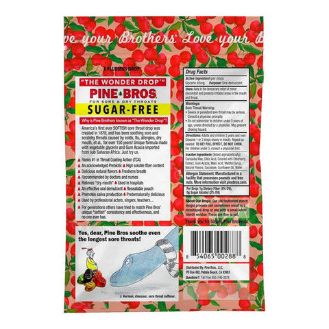 Pine Bros., Sore Throat Softish Drops Wild Cherry Sugar Free, 30 Count Pine Bros.