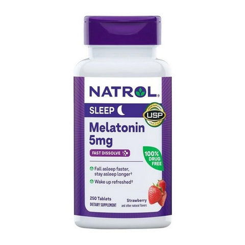 Melatonin Fast Dissolve Strawberry Flavor 250 Tabs by Natrol