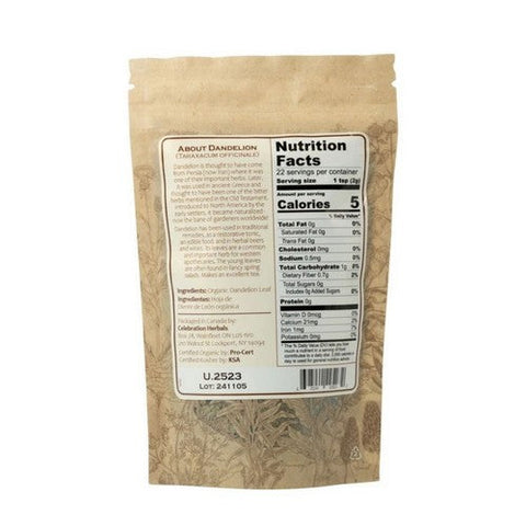 Celebration Herbals, Organic Dandelion Leaf Cut And Shifted, 44 Grams Celebration Herbals