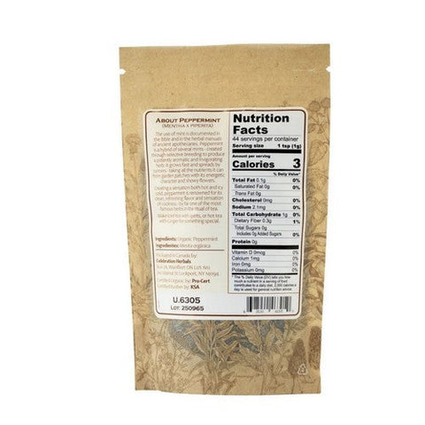 Celebration Herbals, Organic Peppermint Leaf Cut And Shifted, 44 Grams Celebration Herbals