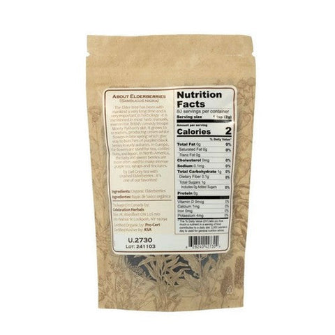 Celebration Herbals, Organic Elderberries Whole, 160 Grams Celebration Herbals