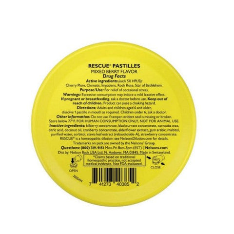 Bach, Rescue Pastilles Stress Relief Mixed Berry, 50 Grams Bach