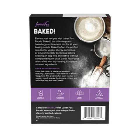 Lunar Fox Food, Baked Plant Based Egg Substitute Cooking, 4.05 Oz Lunar Fox Food