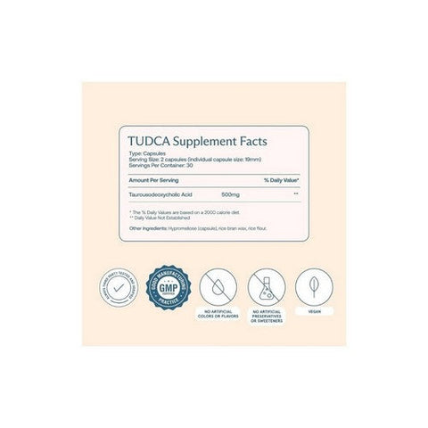 BodyBio, Tudca Tauroursodeoxycholic Acid, 60 Capsules BodyBio